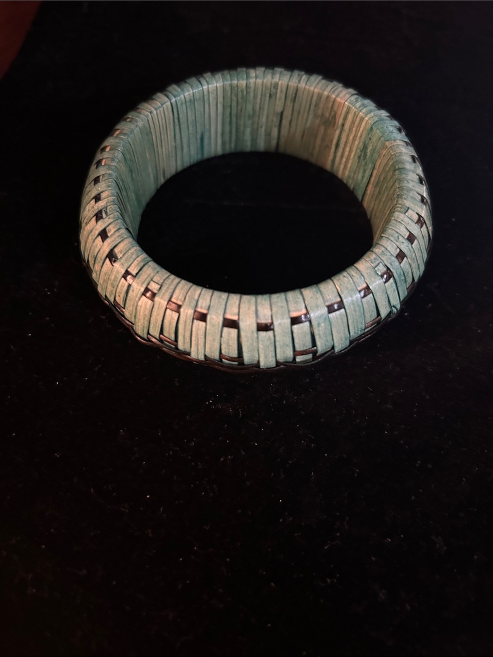 Woven Mint Green Bangle Bracelet